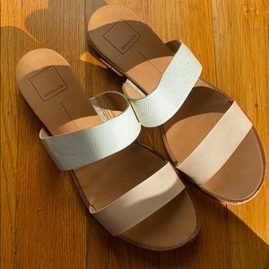 White and pink sandals
